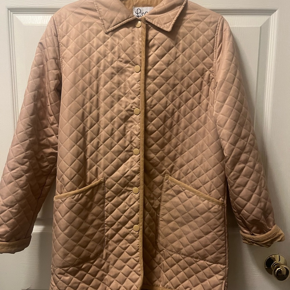 Lilly Pulitzer Quilted Beige Puffer Jacket